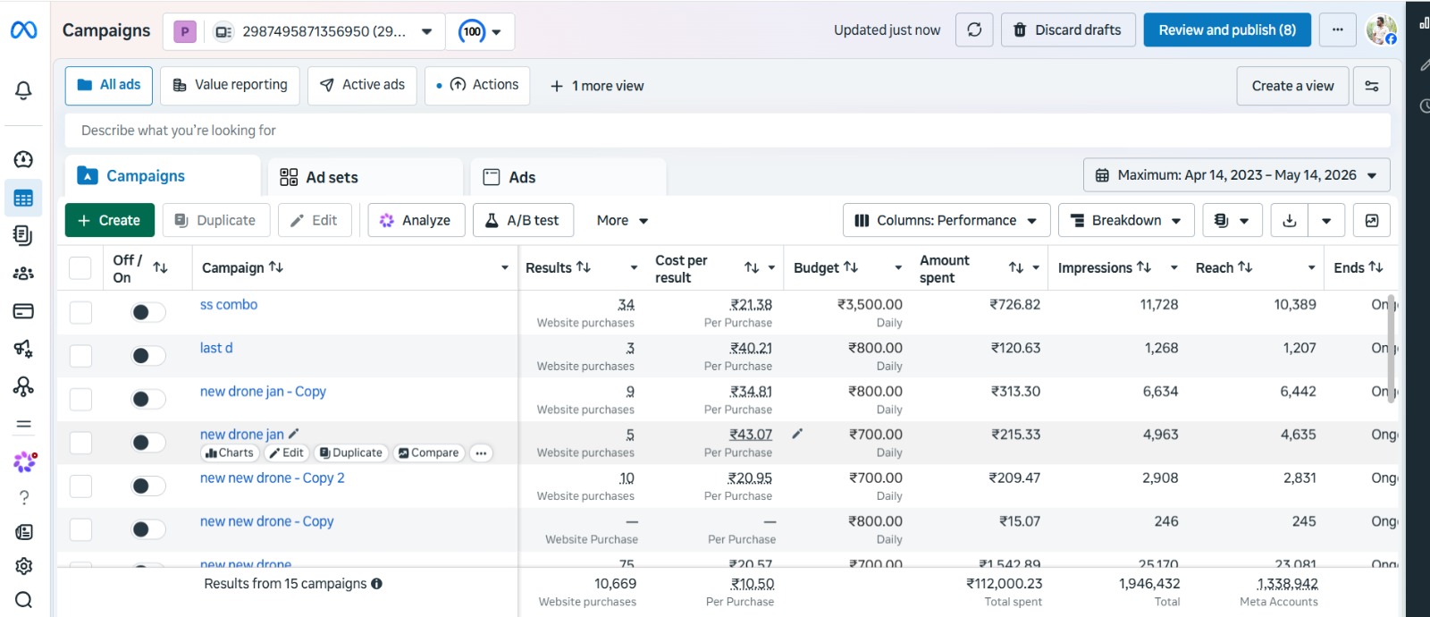 Meta Ads Campaign Result 5